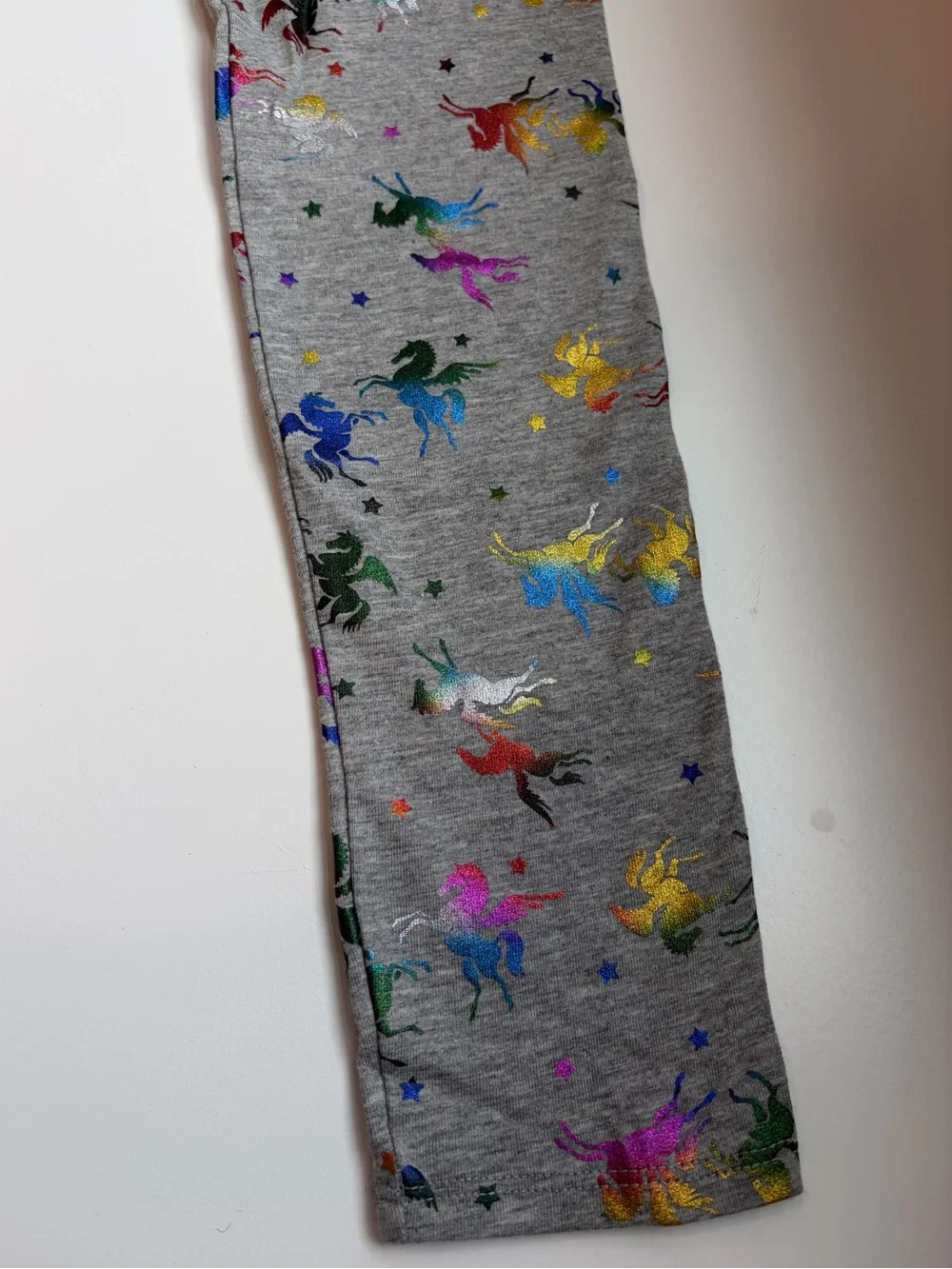 Gap Kids Girls Leggings Pants Rainbow Metallic Unicorn Cotton Stretch Size 8